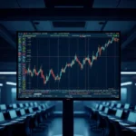 Pocket Broker App interface on a desktop showing trading charts and market analysis.